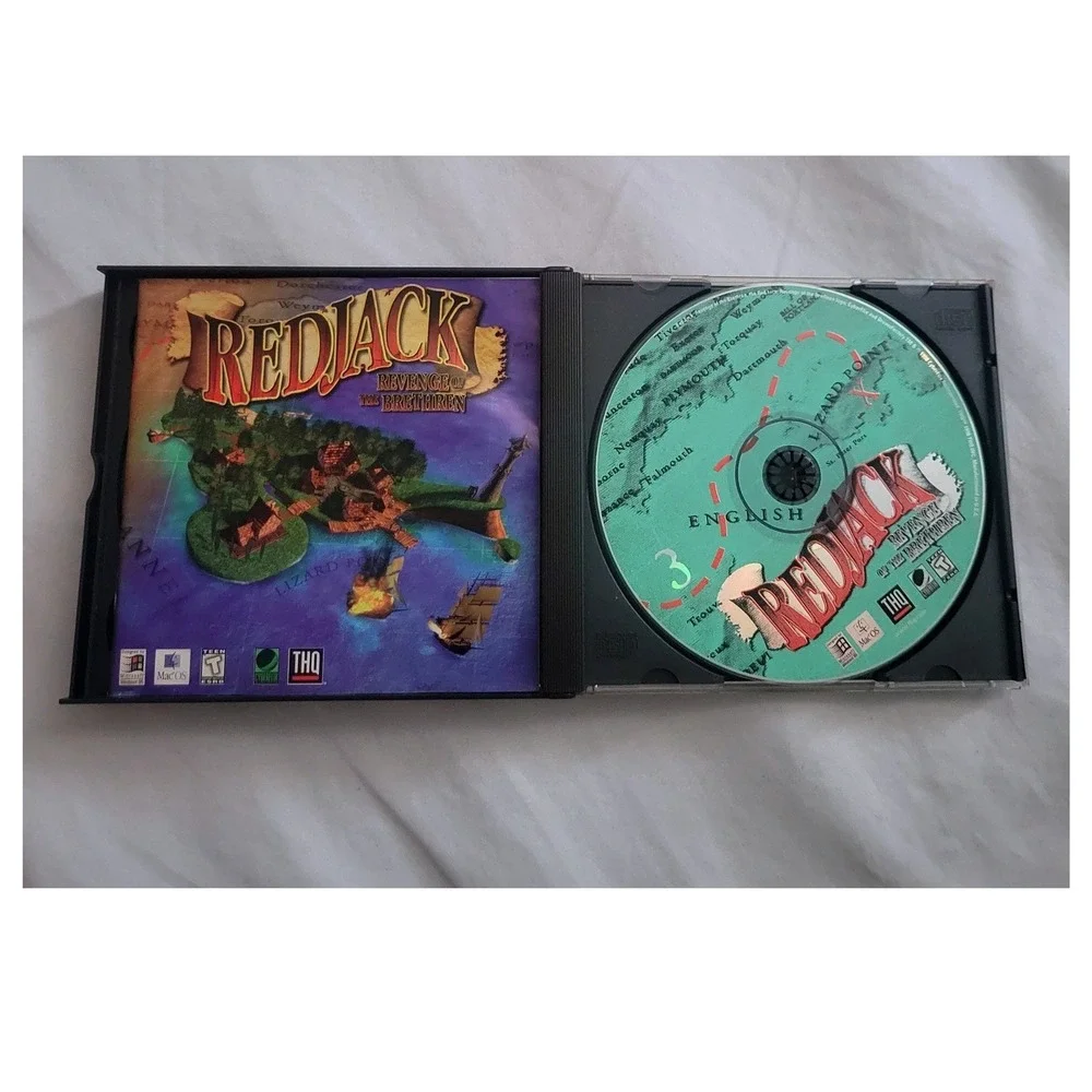 RedJack Revenge of the Brethren PC Game 1998 3-Disc‎ Set THQ Pirate Adventure